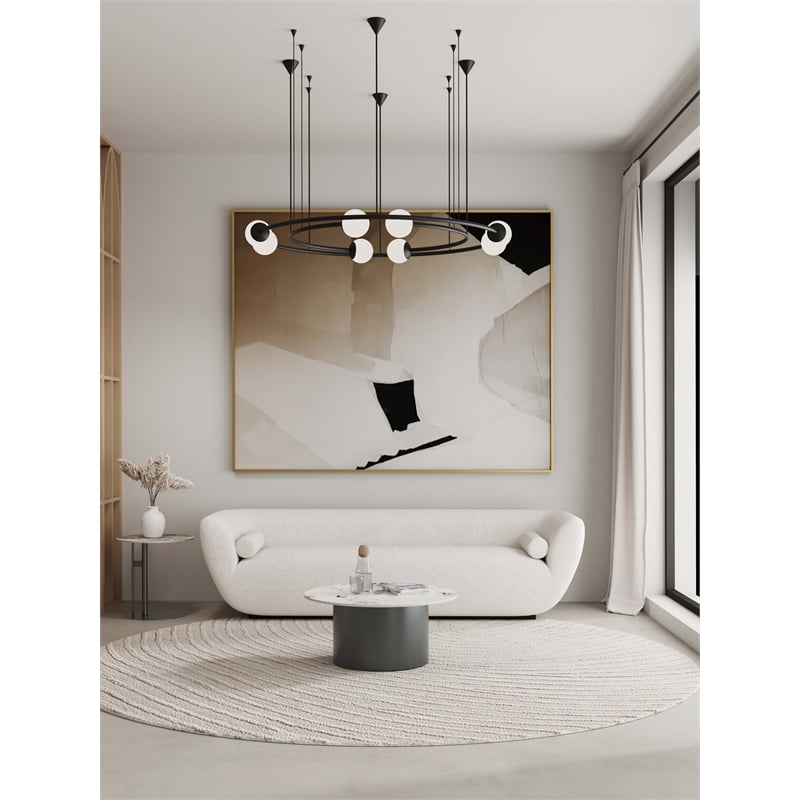 Manhattan Comfort Alondra 2-Piece Modern Coffee Table and End Table Set in Black