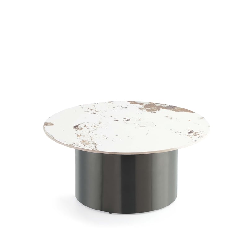 Manhattan Comfort Alondra 2-Piece Modern Coffee Table and End Table Set in Black