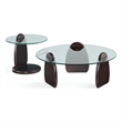 Artesia 2-Piece Modern Coffee Table and End Table Set in Dark Walnut