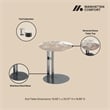 Manhattan Comfort Alondra Modern End Table with Stainless Steel Base in Black