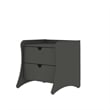 Manhattan Comfort Coney Mid-Century Modern 2-Drawer Nightstand in Gray