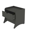 Manhattan Comfort Coney Mid-Century Modern 2-Drawer Nightstand in Gray