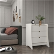 Manhattan Comfort Coney Mid-Century Modern 3-Drawer Dresser in White