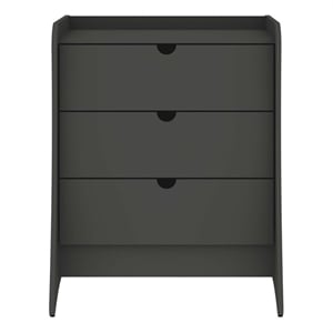 Manhattan Comfort Coney Mid-Century Modern 3-Drawer Dresser in Gray