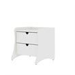 Coney Mid-Century Modern 2-Drawer Nightstand in White (Set of 2)