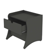 Coney Mid-Century Modern 2-Drawer Nightstand in Gray (Set of 2)