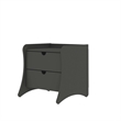 Coney Mid-Century Modern 2-Drawer Nightstand in Gray (Set of 2)