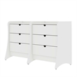 Manhattan Comfort Coney Mid-Century Modern 3-Drawer Dresser in White (Set of 2)