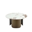 Manhattan Comfort Monica Modern Coffee Table with Stainless Steel Base in Gold