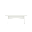 Manhattan Comfort Coney Mid-Century Modern Dining Bench in White (Set of 2)