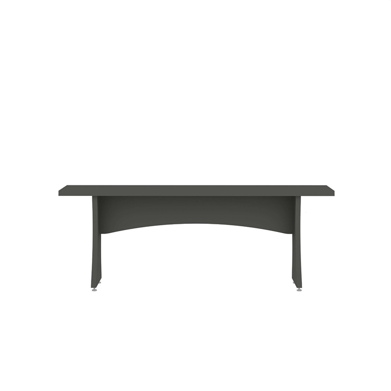 Manhattan Comfort Coney Mid-Century Modern Dining Bench in Gray (Set of 2)