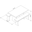 Manhattan Comfort Coney 3-Piece Mid-Century Modern Dining Set in White