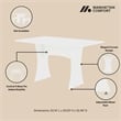 Manhattan Comfort Coney 3-Piece Mid-Century Modern Dining Set in White