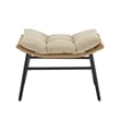 Benson Modern 6-Piece Patio Rocking Chair Set with Ottomans and Tables in Cream