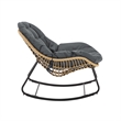 Benson Modern 6-Piece Patio Rocking Chair Set with Ottomans and Tables in Gray