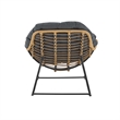 Benson Modern 6-Piece Patio Rocking Chair Set with Ottomans and Tables in Gray