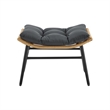 Benson Modern 6-Piece Patio Rocking Chair Set with Ottomans and Tables in Gray