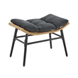 Benson Modern 6-Piece Patio Rocking Chair Set with Ottomans and Tables in Gray