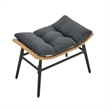 Benson Modern 6-Piece Patio Rocking Chair Set with Ottomans and Tables in Gray