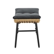Benson Modern 6-Piece Patio Rocking Chair Set with Ottomans and Tables in Gray