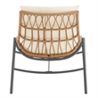 Manhattan Comfort Sunset Modern 3-Piece Patio Conversation Set in Cream