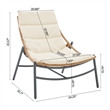 Manhattan Comfort Sunset Modern 3-Piece Patio Conversation Set in Cream