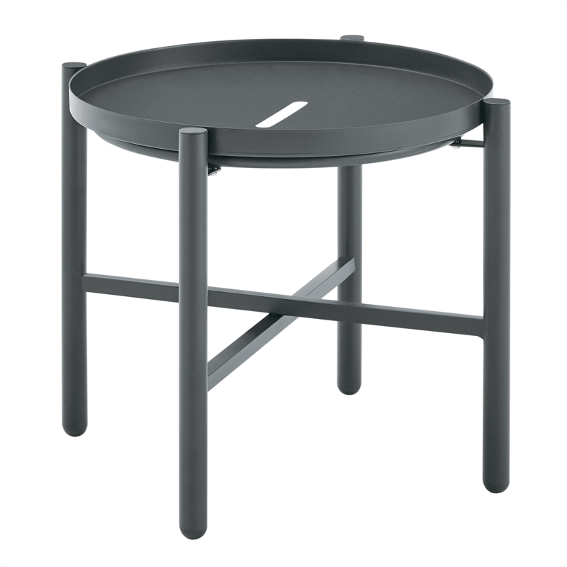 Manhattan Comfort Sunset Modern 3-Piece Patio Conversation Set in Gray