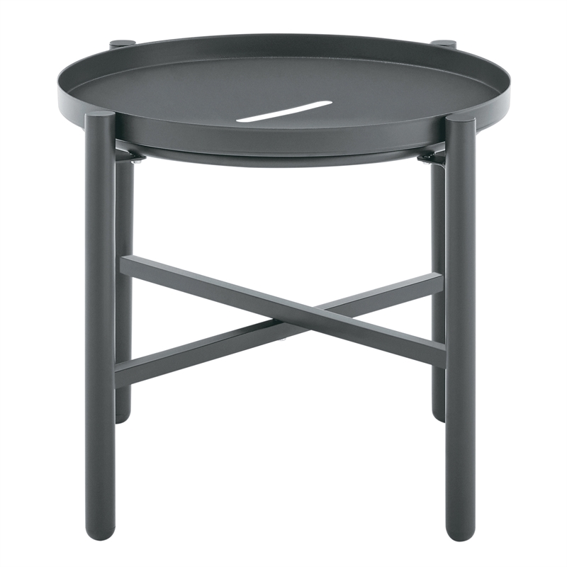 Manhattan Comfort Sunset Modern 3-Piece Patio Conversation Set in Gray