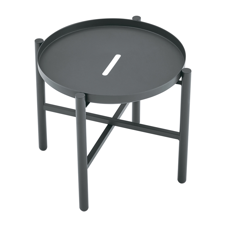 Manhattan Comfort Sunset Modern 3-Piece Patio Conversation Set in Gray
