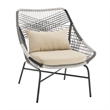 Ashland Modern 3-Piece Patio Conversation Set with Foot Ottomans in Cream