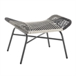 Ashland Modern 3-Piece Patio Conversation Set with Foot Ottomans in Cream