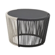 Ashland Modern 3-Piece Patio Conversation Set with Foot Ottomans in Cream