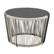 Ashland Modern 3-Piece Patio Conversation Set with Foot Ottomans in Cream