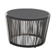 Ashland Modern 3-Piece Patio Conversation Set with Foot Ottomans in Cream