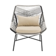 Ashland Modern 3-Piece Patio Conversation Set with Foot Ottomans in Cream