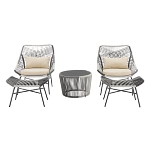 ashland 3-piece patio conversation set with foot ottomans