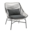 Ashland Modern 3-Piece Patio Conversation Set with Foot Ottomans in Gray