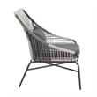 Ashland Modern 3-Piece Patio Conversation Set with Foot Ottomans in Gray