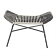 Ashland Modern 3-Piece Patio Conversation Set with Foot Ottomans in Gray