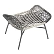 Ashland Modern 3-Piece Patio Conversation Set with Foot Ottomans in Gray