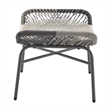 Ashland Modern 3-Piece Patio Conversation Set with Foot Ottomans in Gray
