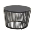 Ashland Modern 3-Piece Patio Conversation Set with Foot Ottomans in Gray