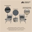 Ashland Modern 3-Piece Patio Conversation Set with Foot Ottomans in Gray