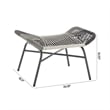 Ashland Modern 3-Piece Patio Conversation Set with Foot Ottomans in Gray