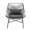 Ashland Modern 3-Piece Patio Conversation Set with Foot Ottomans in Gray