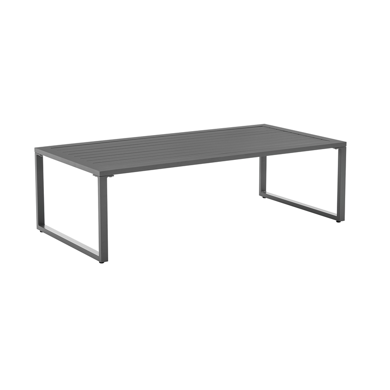 Sunnyside Modern Corner Patio Conversation Set with Table in Gray
