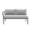Sunnyside Modern Corner Patio Conversation Set with Table in Gray