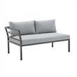 Sunnyside Modern Corner Patio Conversation Set with Table in Gray