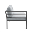 Sunnyside Modern Corner Patio Conversation Set with Table in Gray
