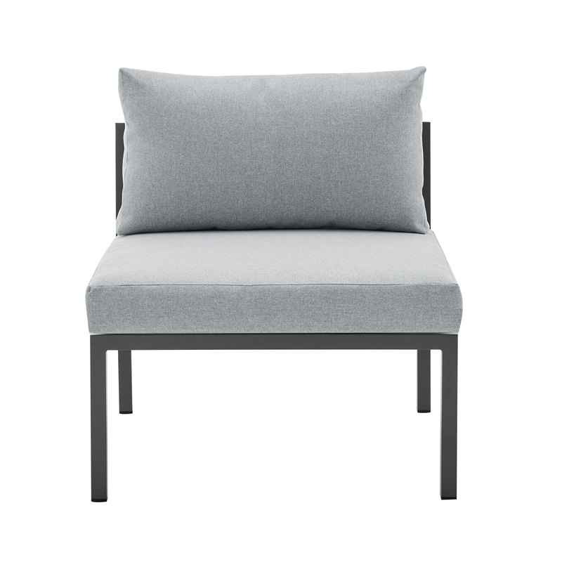 Sunnyside Modern Corner Patio Conversation Set with Table in Gray